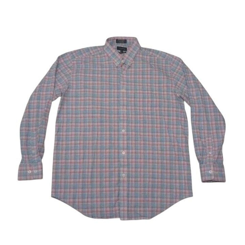 Viyella Men's Large Shirt Button‎ Up Long Sleeve Stretch Multicolor